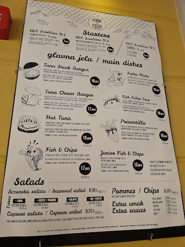 Jelovnik Hook & Cook s tuna burgerima, fish & chips i salatama